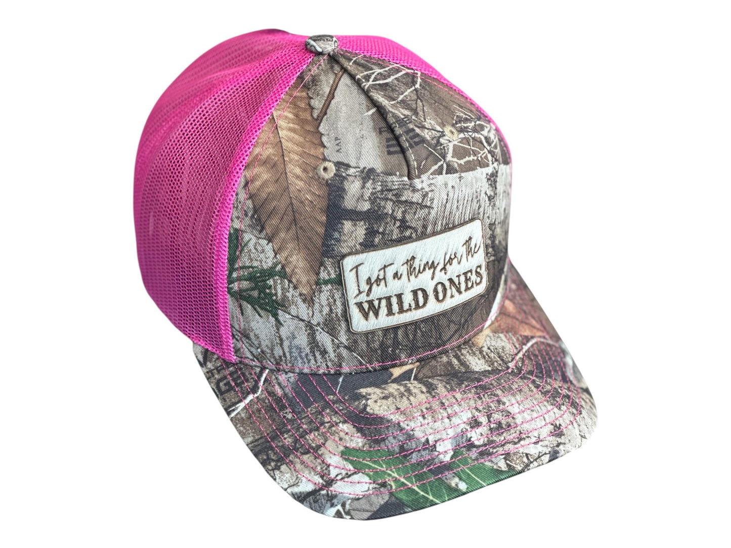 RealTree Edge camo and neon pink “I Got A Thing For The Wild Ones” Richardson 112 PFP hat