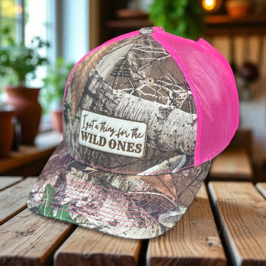 RealTree Edge camo and neon pink “I Got A Thing For The Wild Ones” Richardson 112 PFP hat